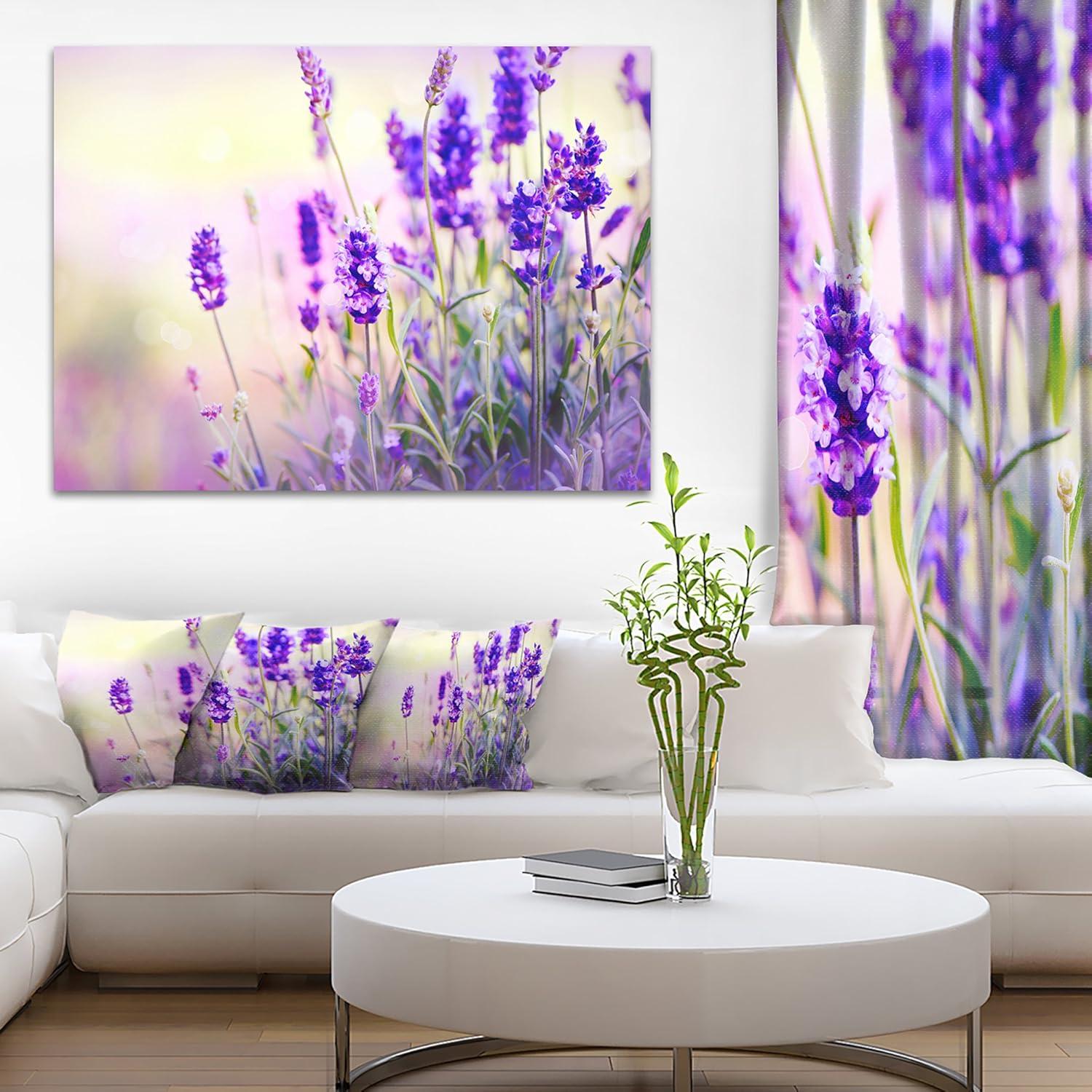 Purple Lavender Field Floral Canvas Art Print