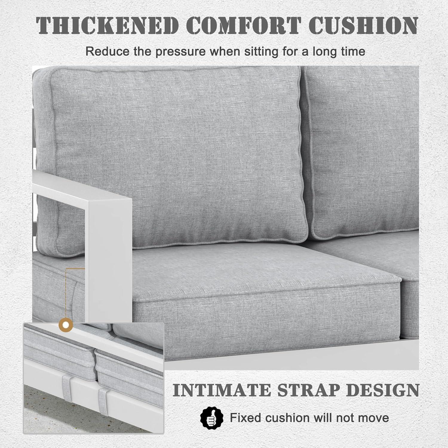 Standalone Product 73'' Metal Outdoor Patio Sofa