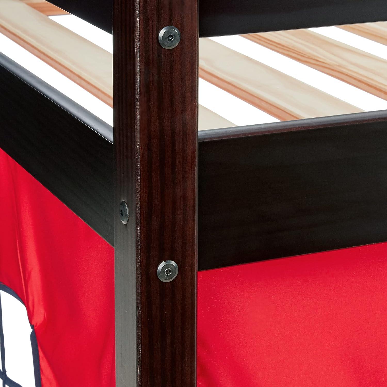 Alaterre Roxy Junior Loft - Espresso with Red and Blue Bottom Tent