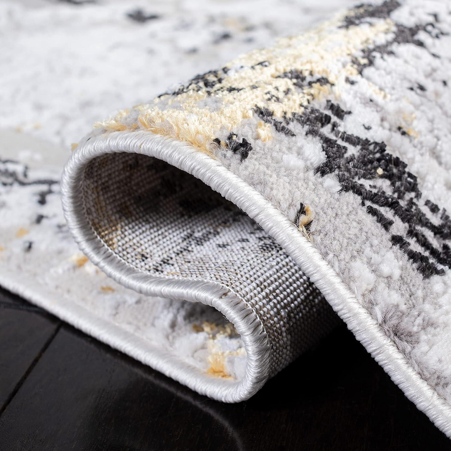 Amelia ALA207 Machine Made Indoor Area Rug - Grey/Gold - 9'x12' - Safavieh