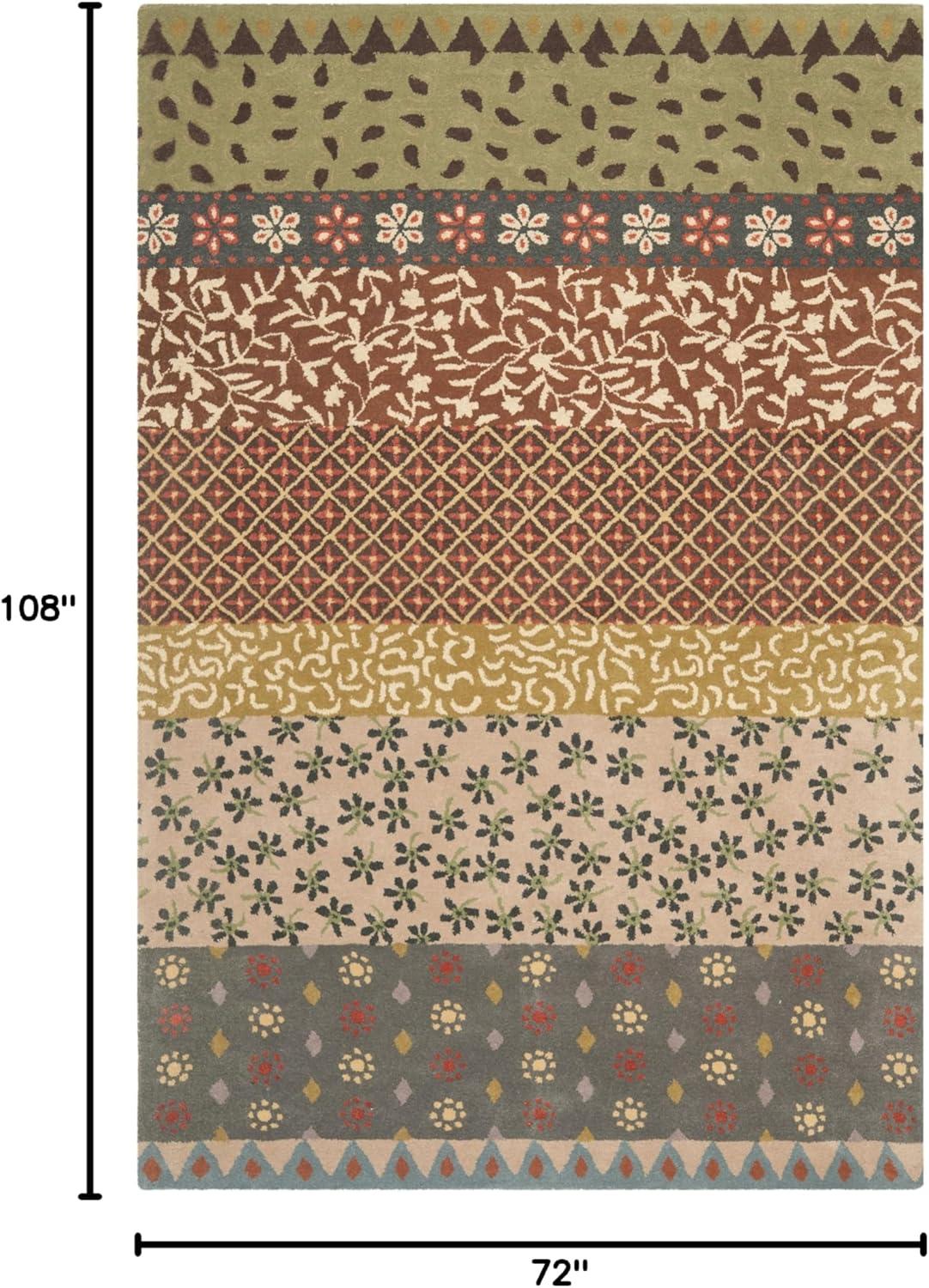 Bella BEL351 Hand Tufted Area Rug - Ivory/Multi - 6'x9' - Safavieh.