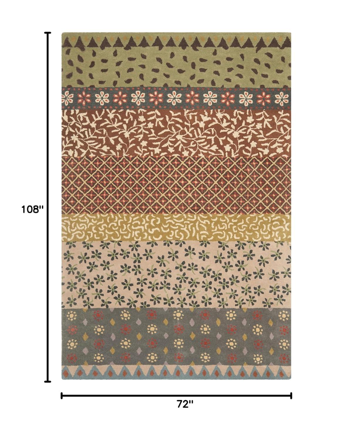 Bella BEL351 Hand Tufted Area Rug - Ivory/Multi - 6'x9' - Safavieh.