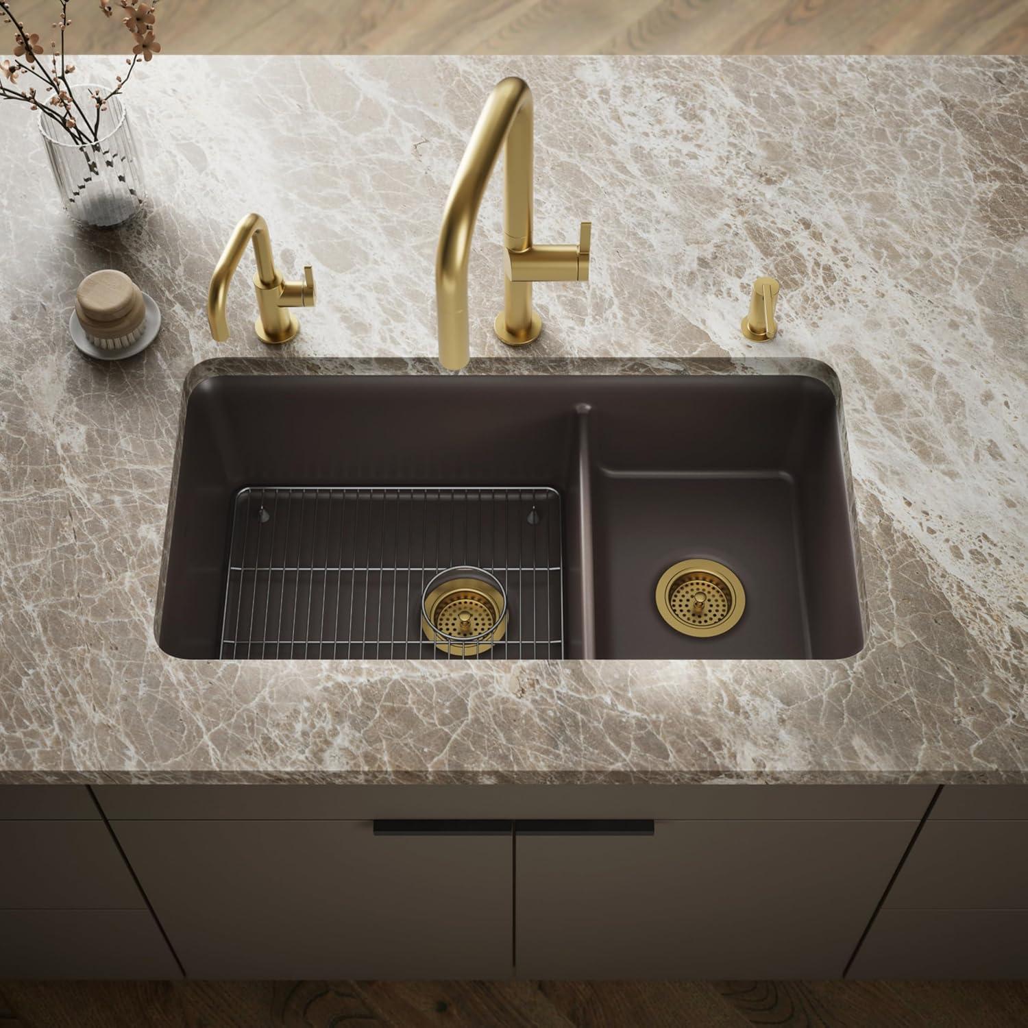 Cairn® 34" L x 18" W Double Basin Undermount with Accessories