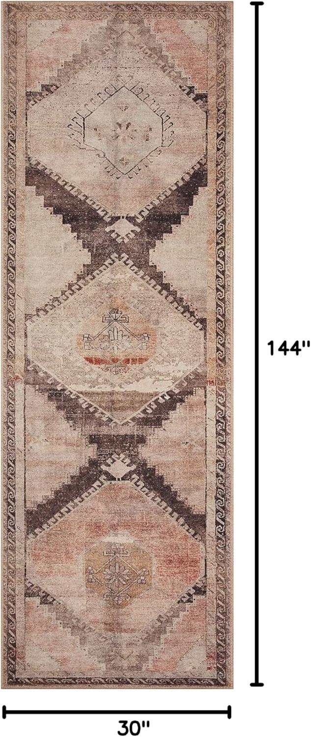 Loloi II Wynter Geometric Traditional Area Rug, Brown, 2'.6" x 12'.0"