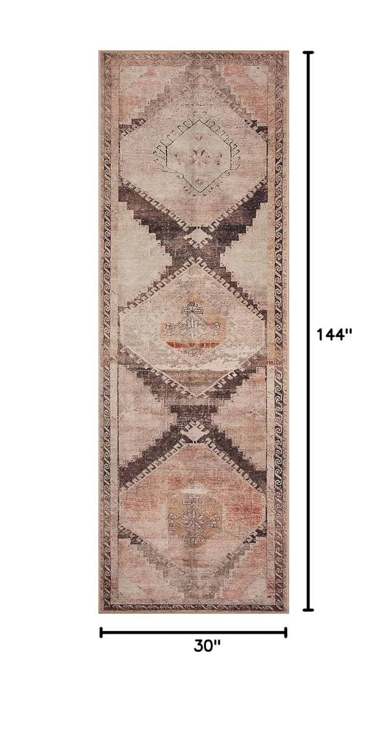 WYN-08 Graphite, Blush 2-6" x 12-0" Size Rug