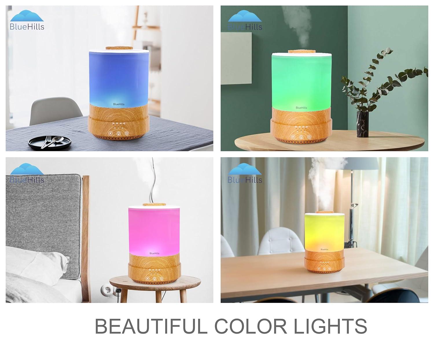 BlueHills Premium 2500 ml XL Essential Oil Diffusers for Large Room Aromatherapy fragrance Diffuser Humidifier Combo High Mist Large air Diffuser for Essential Oils for Home Light Wood Grain F005