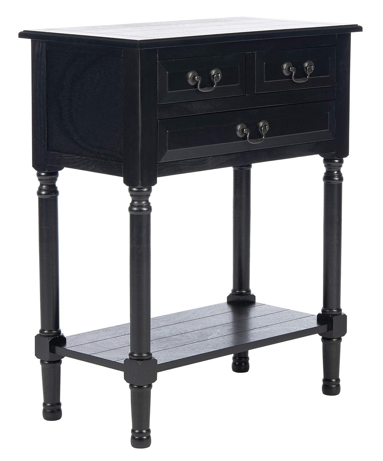 Primrose 3 Drawer Console Table - CNS5707B - Black - Safavieh