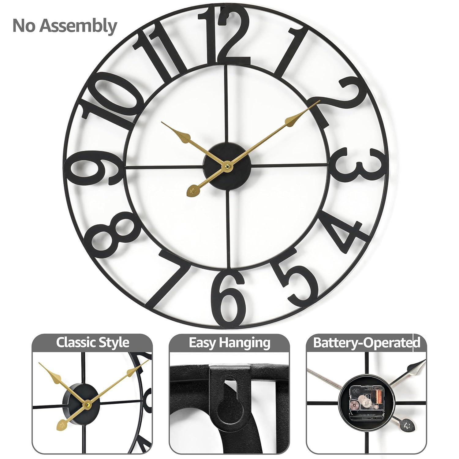 Sorbus Large 16" Numeral Analog Decorative Wall Clock