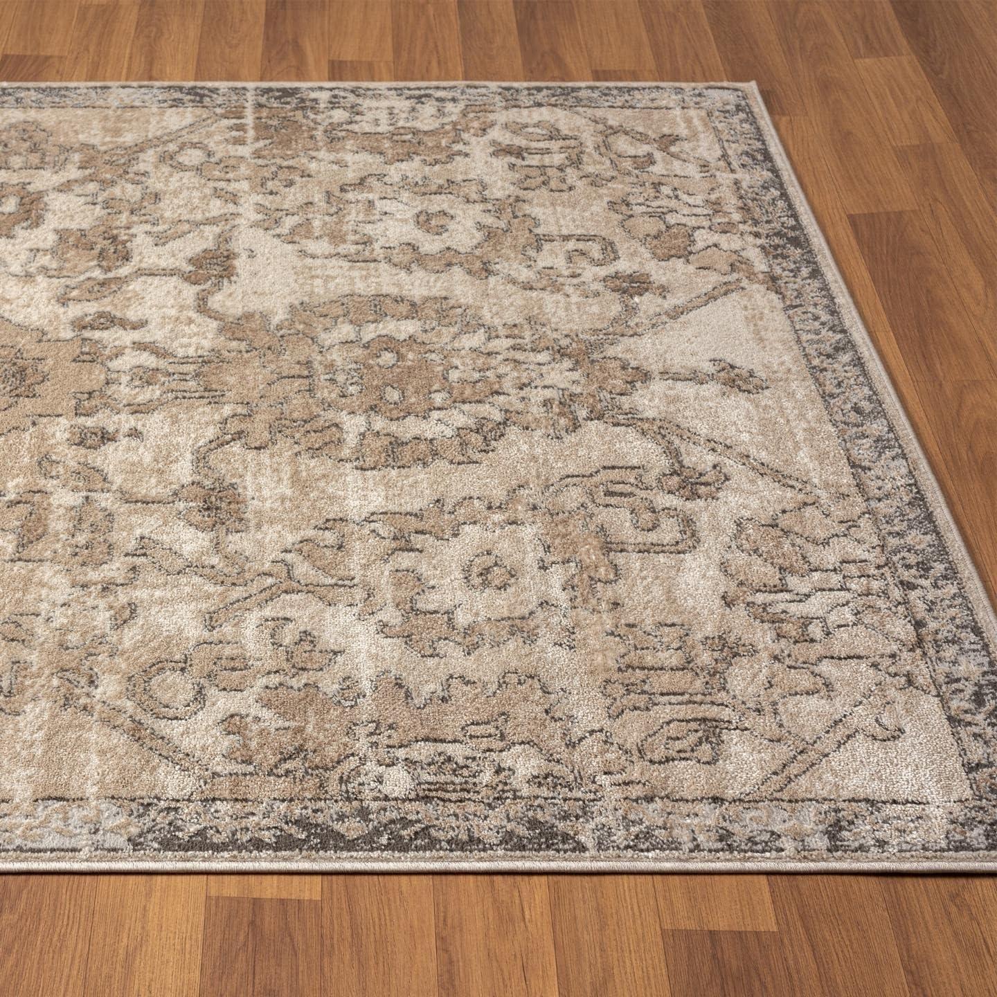 Luxe Weavers Oriental Floral Distressed Area Rug