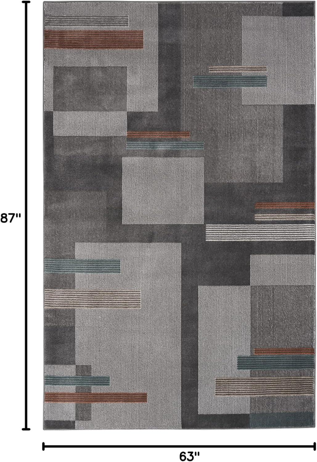 Nourison Thalia Modern Mid- Century Color Block Indoor Rug