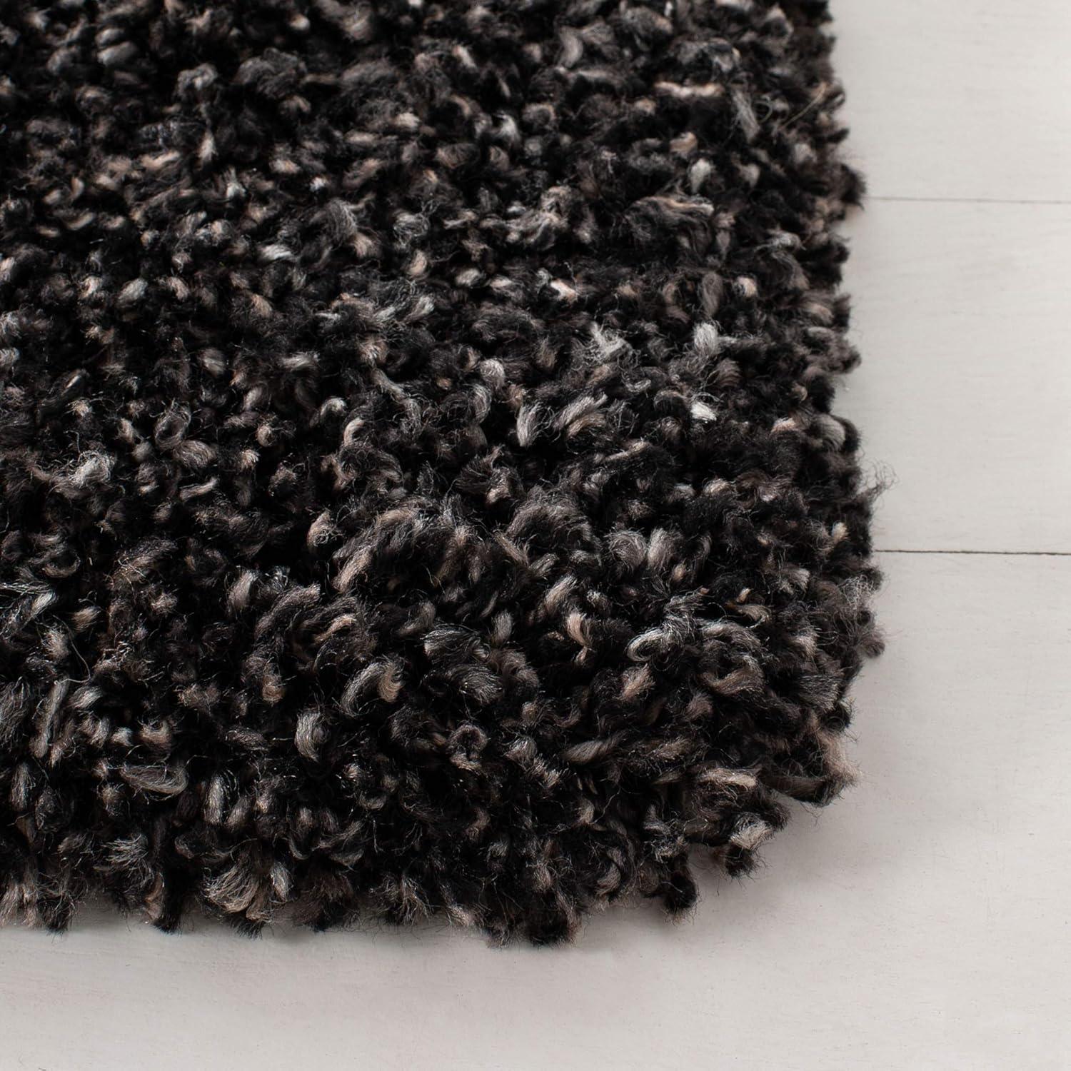 Evolution Shag EVO520 Power Loomed Area Rug - Charcoal - 5'3"x7'6" - Safavieh.