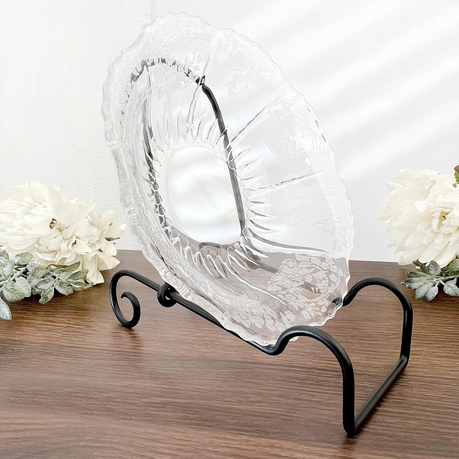 Bard's Wrought Iron Bowl or Deep Platter Stand, 9.375" H x 10.25" W x 7.625" D (For 12" - 16" Bowls or Deep Platters)