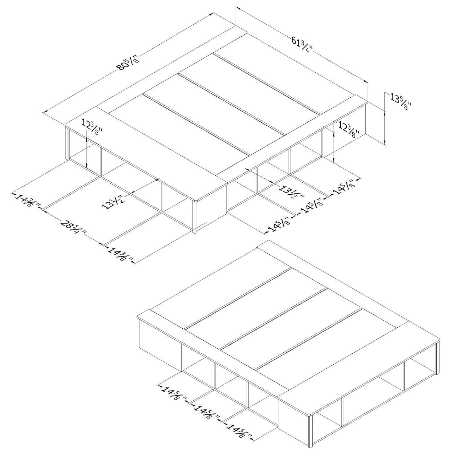 South Shore Lilak Storage Platform Bed