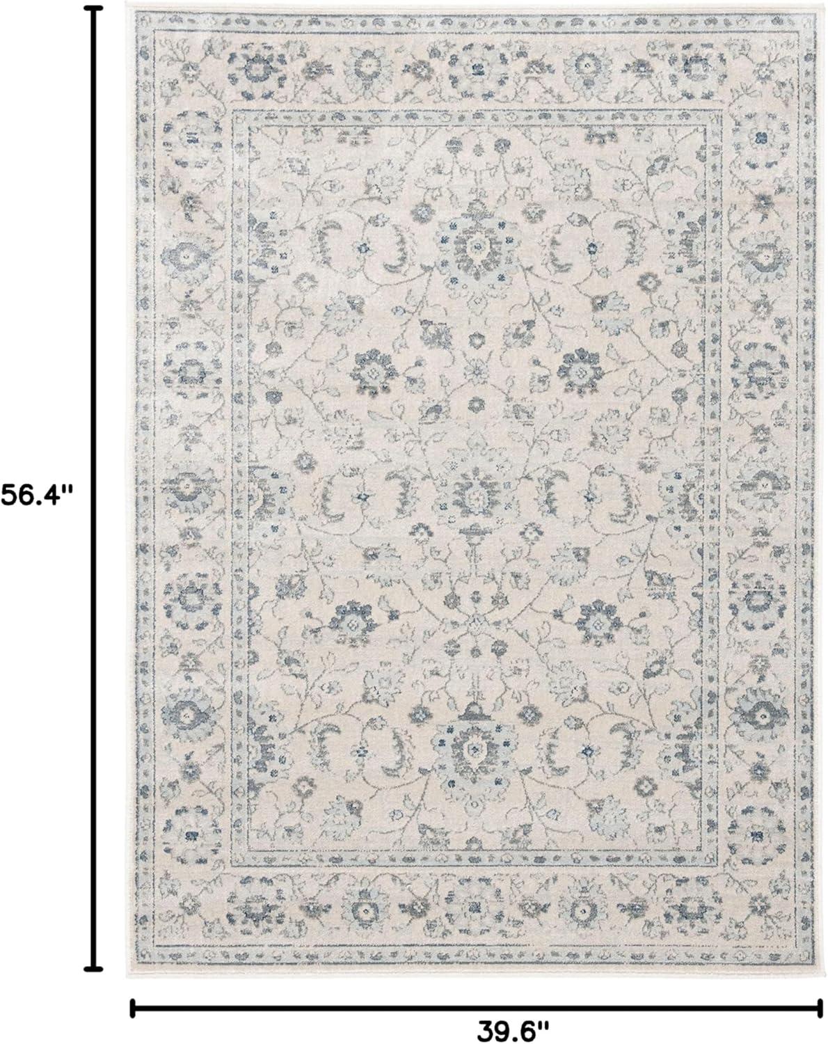 SAFAVIEH Vintage Sloane Oriental Area Rug, Slate/Cream, 3'3" x 4'7"