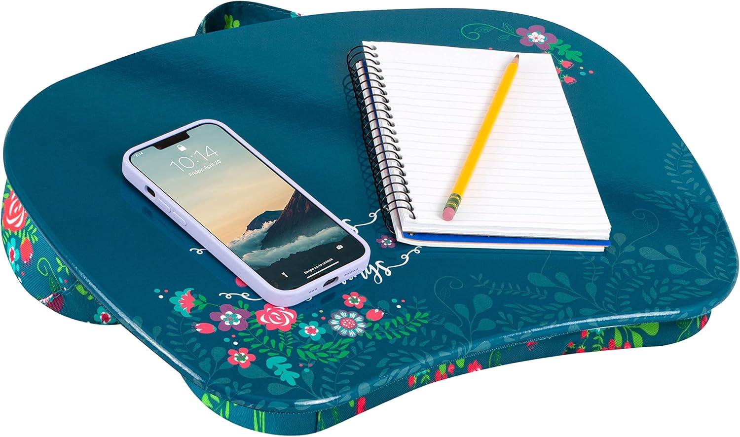 Big Ideas Floral PVC Lap Desk with Microbead Cushion