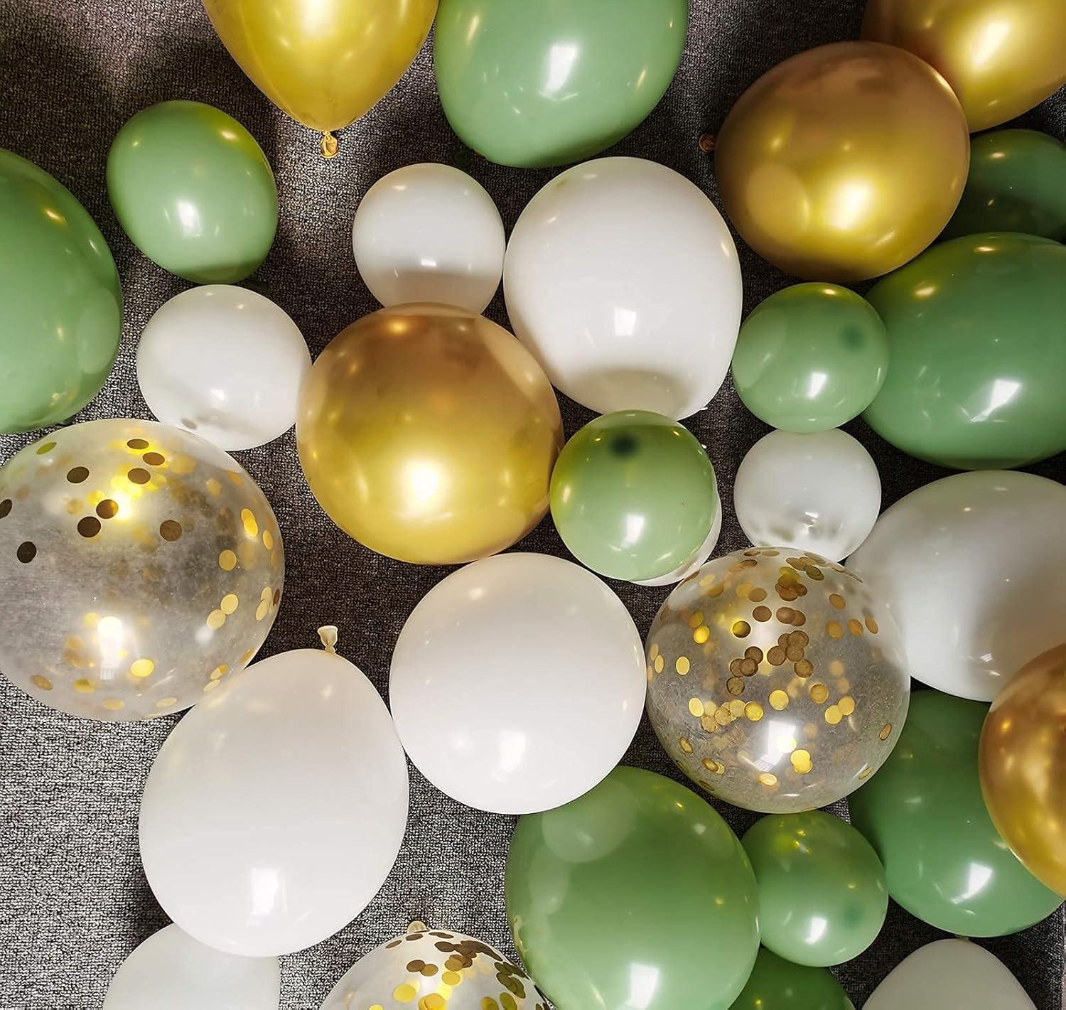 DIY Sage Green and White balloon Garland Arch Kit for Baby Shower Bridal Shower Wedding Birthday Hen Party Christmas Decoration (Sage Green)