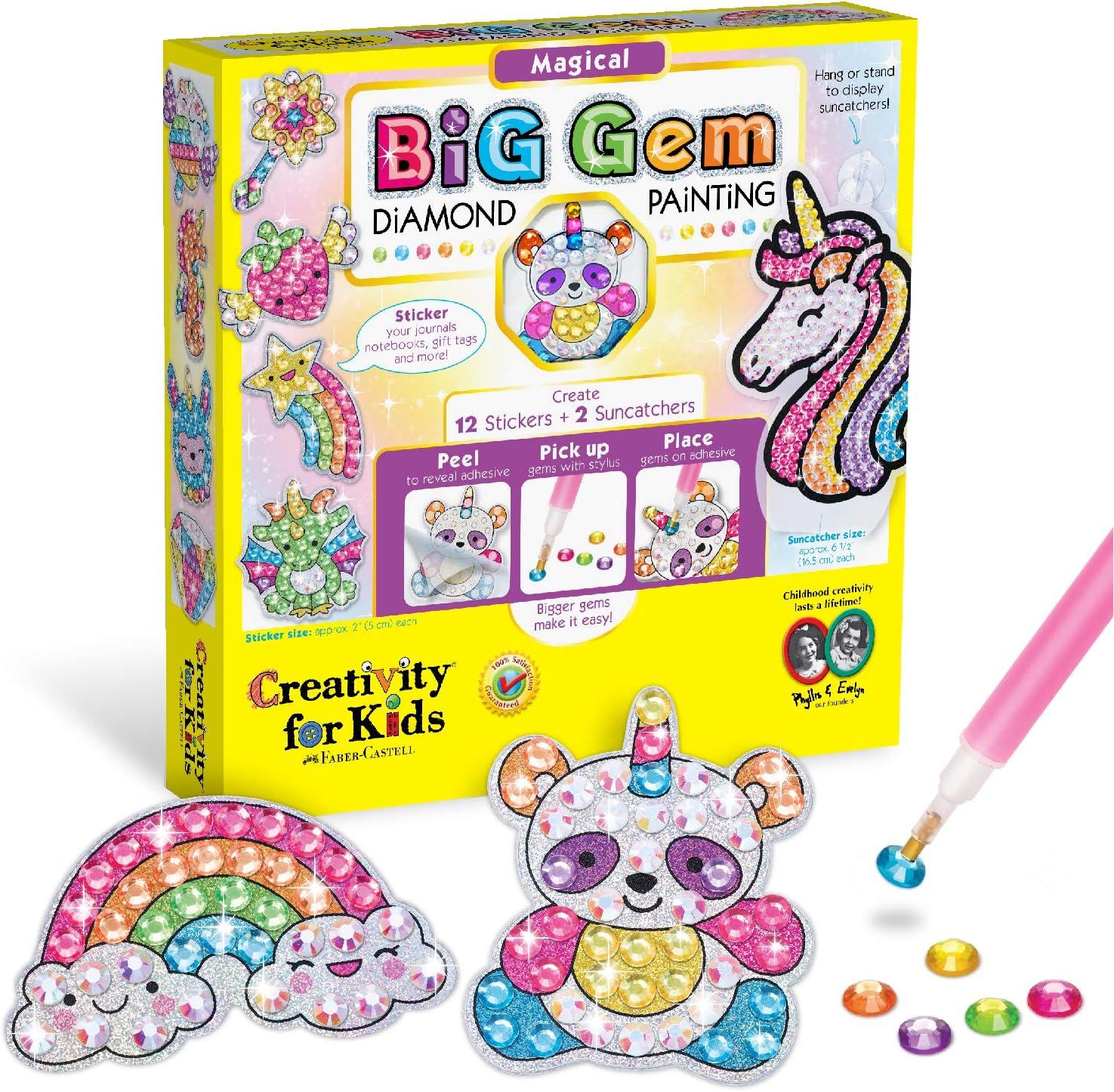 Creativity for Kids Gem Diamond Painting Kit: Magical Unicorn Crafts, Kids Gifts, Girl Toys 6-8+