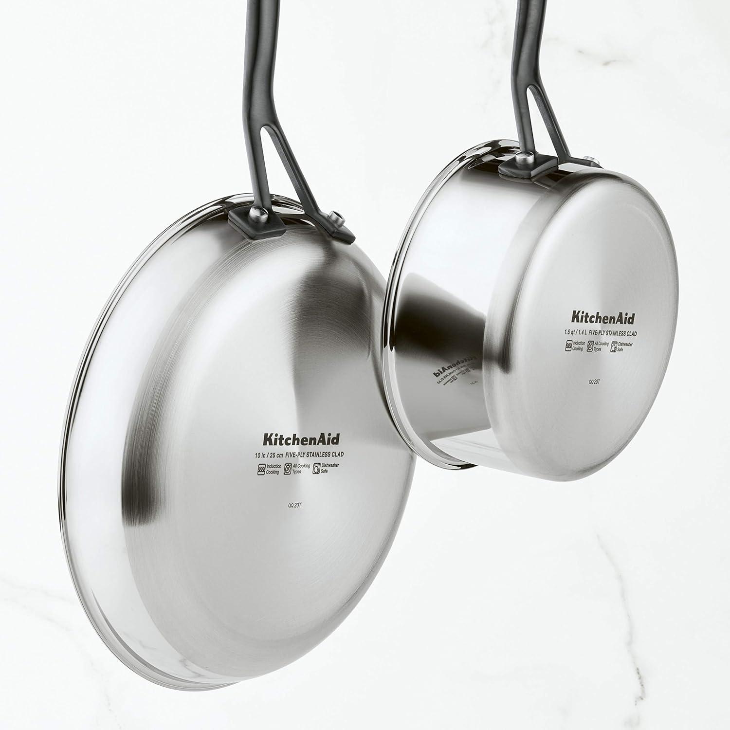 KitchenAid ® 10-Piece 5-Ply Clad Stainless Steel Cookware Set