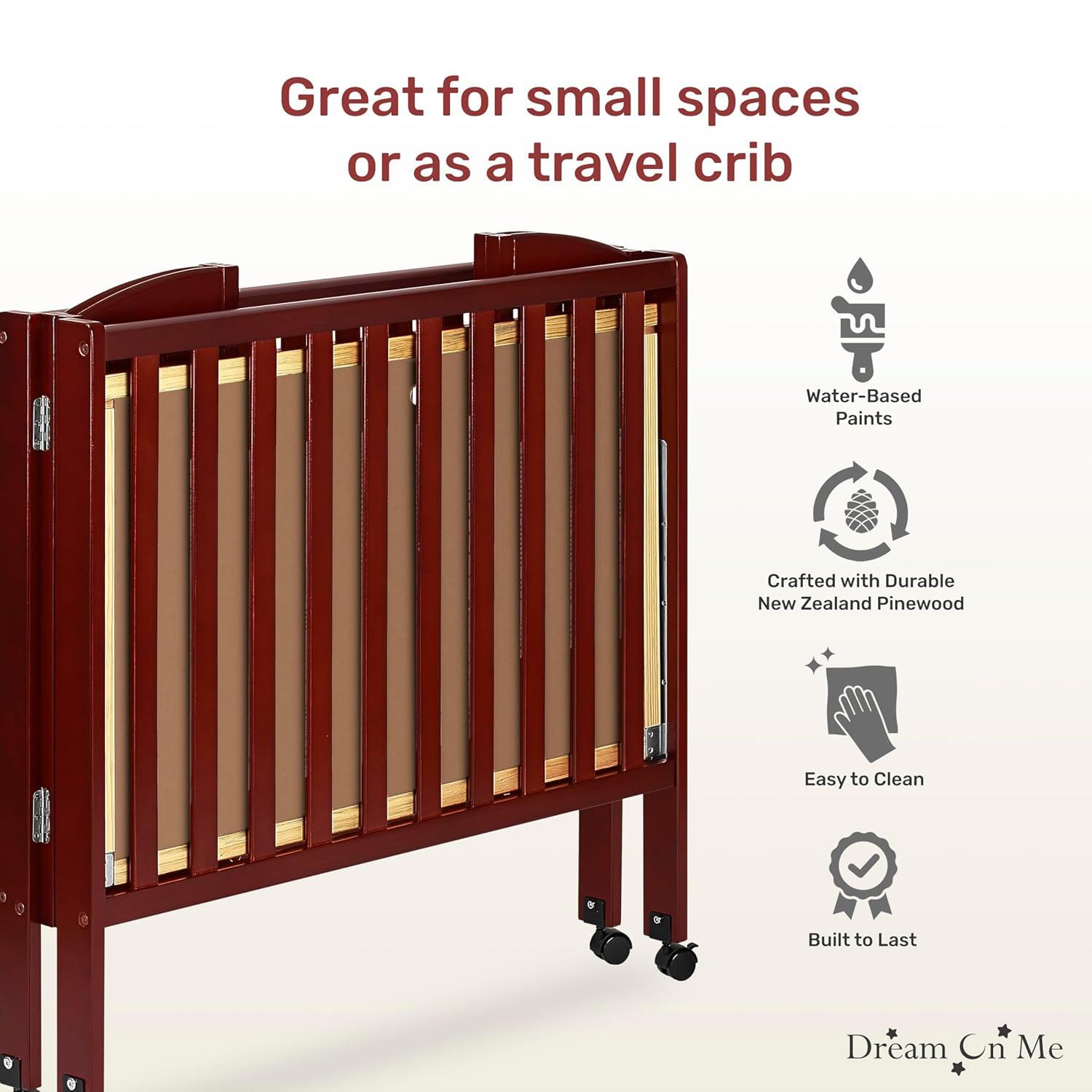 Dream On Me 2-in-1 Mini Convertible Portable Crib