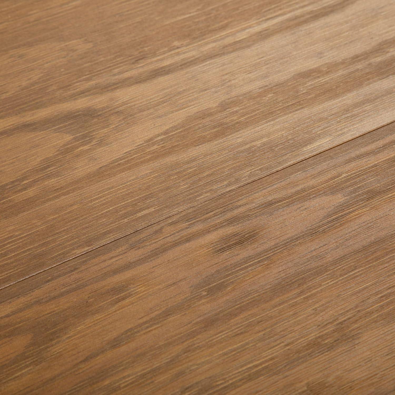 Pecan Wirebrush Solid Pine Wood Dining Table for Six