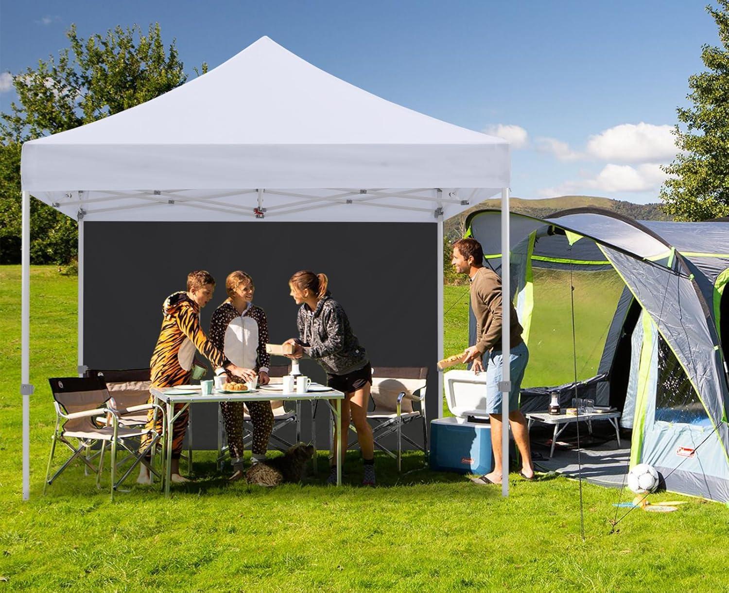 HLong Canopy Tent Sidewall for 10x10 Pop Up Canopy, 1 Piece, Black