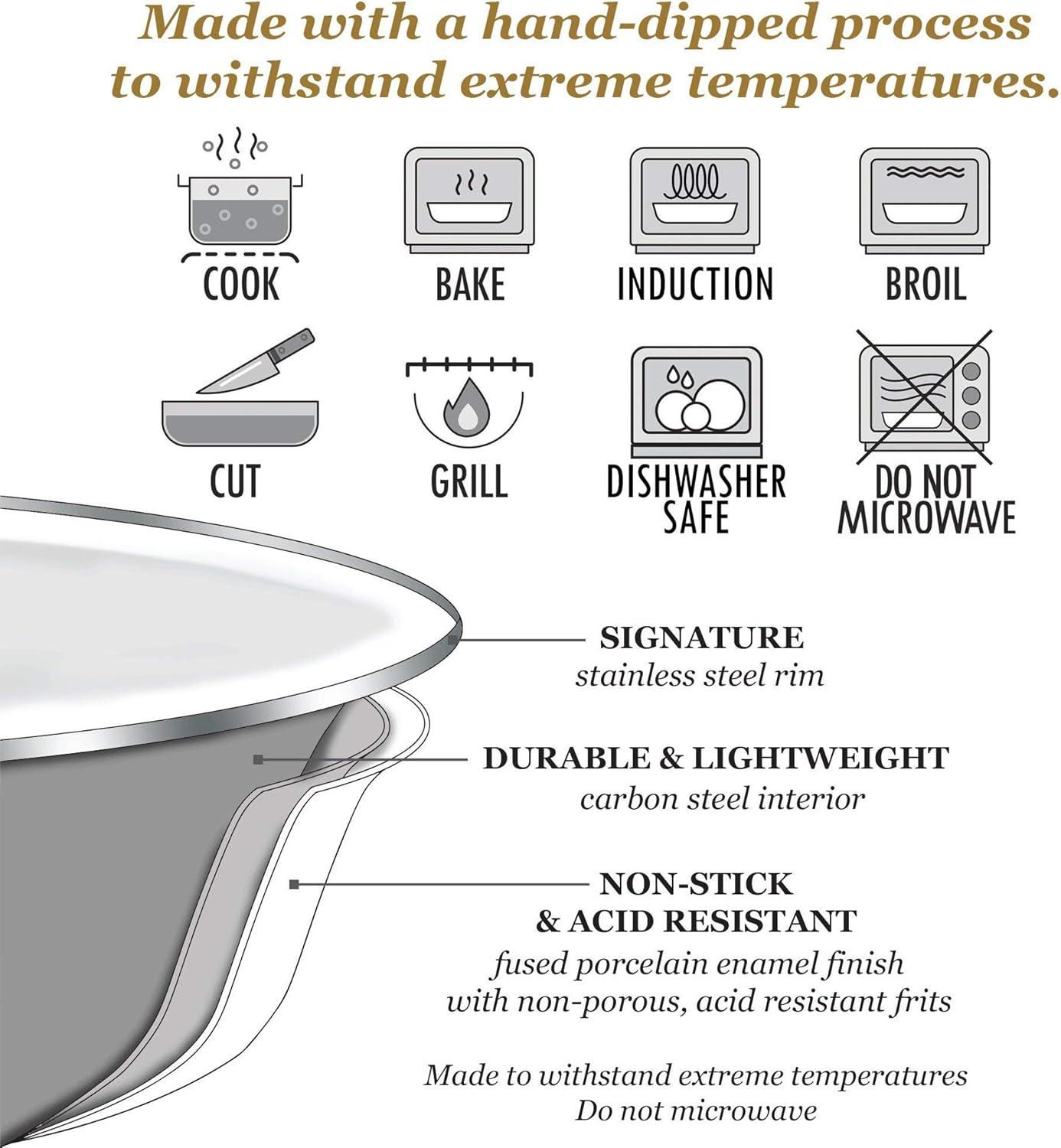 Golden Rabbit Golden Rabbit Swirl Enamelware Serving Bowl