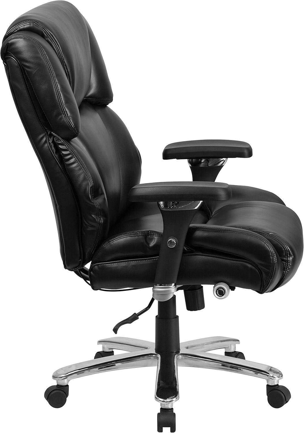 Flash Furniture HERCULES Series 24/7 Intensive Use Big & Tall 400 lb. Rated Executive Swivel Ergonomic Office Chair with Lumbar Knob and Tufted Headrest & Back