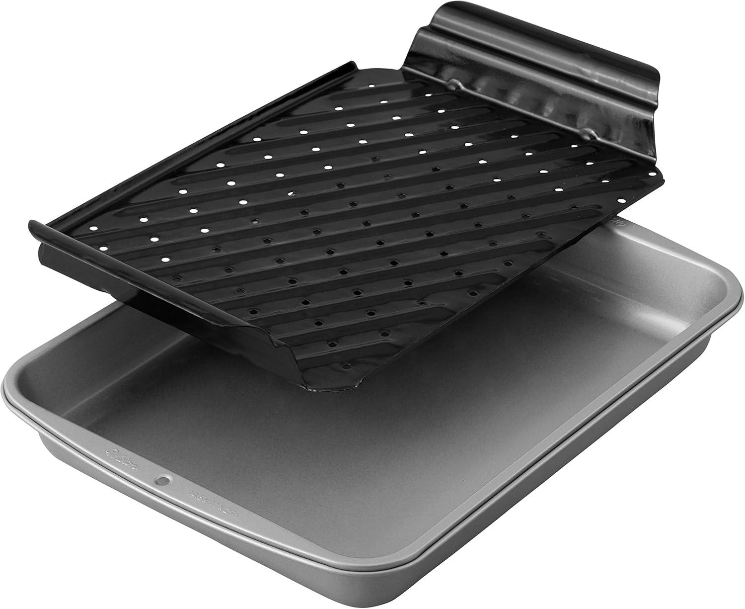 Wilton Recipe Right Large Non-Stick Broiler Pan Set, 14 x 11-Inch