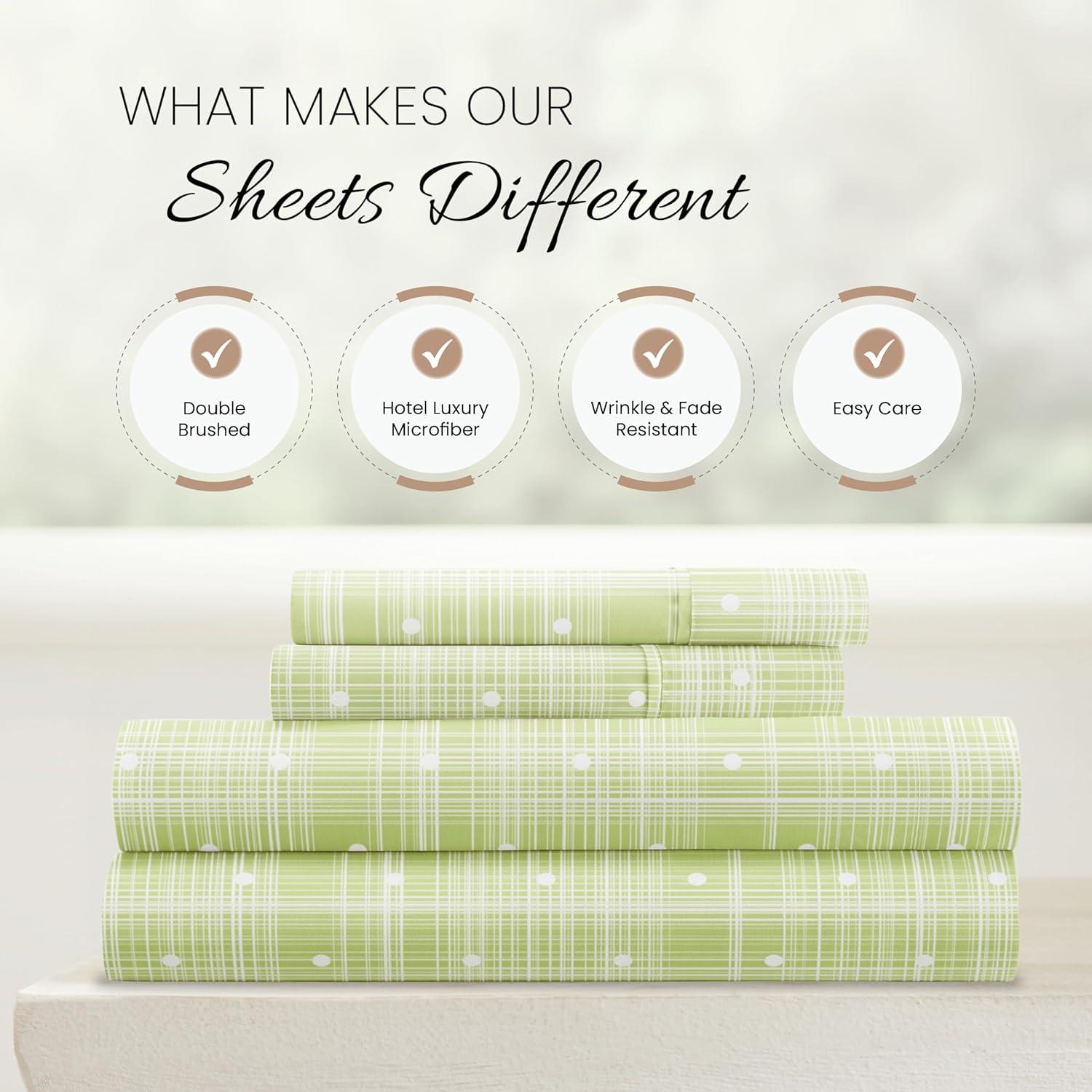 Becky Cameron™ Polka Dot Pattern Microfiber Sheet Set