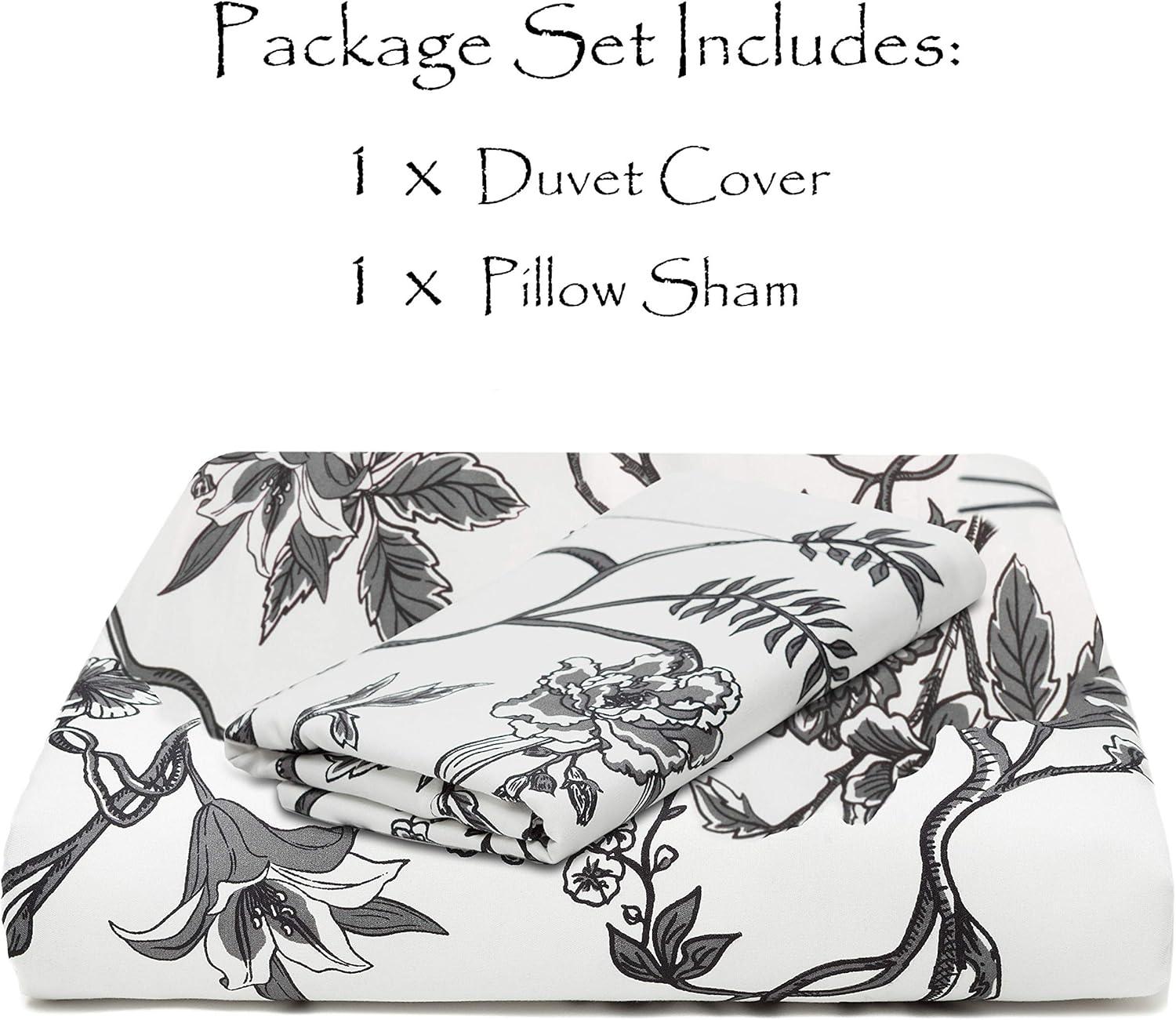 Chanasya Microfiber Reversible 3 Piece Duvet Cover Set