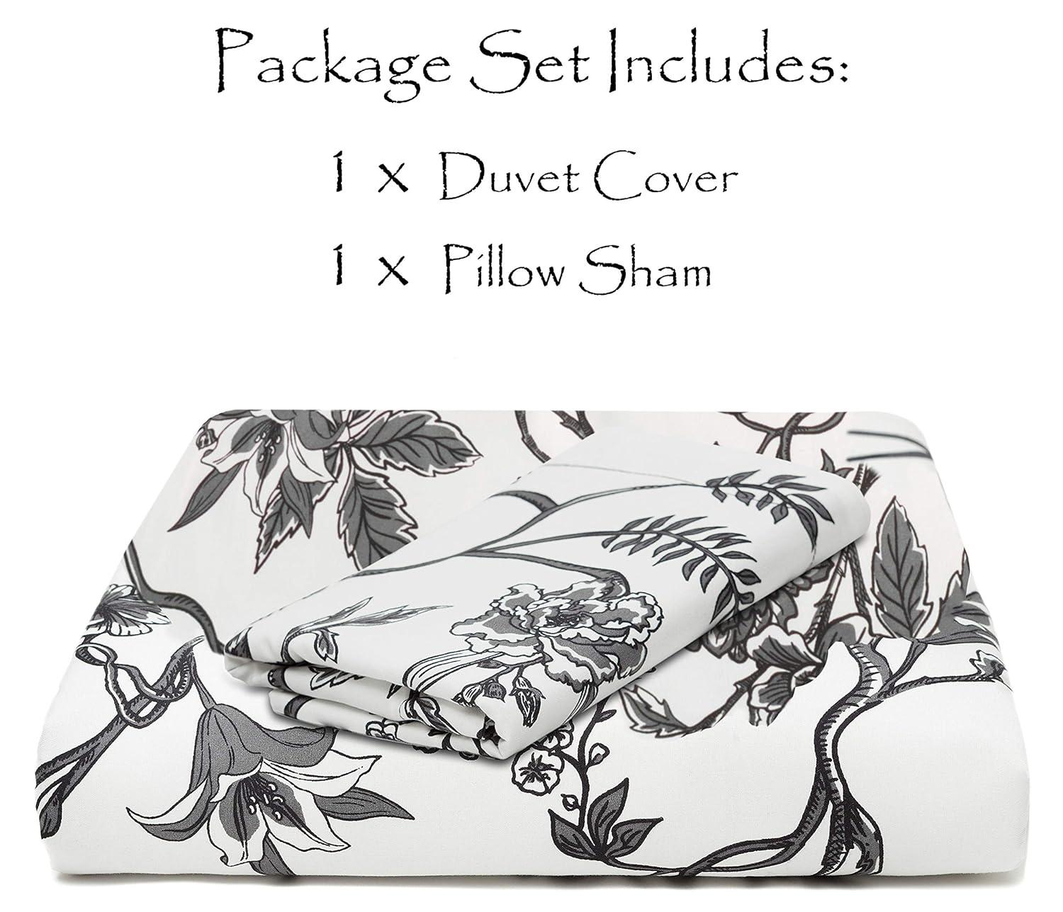 Chanasya Microfiber Reversible 3 Piece Duvet Cover Set