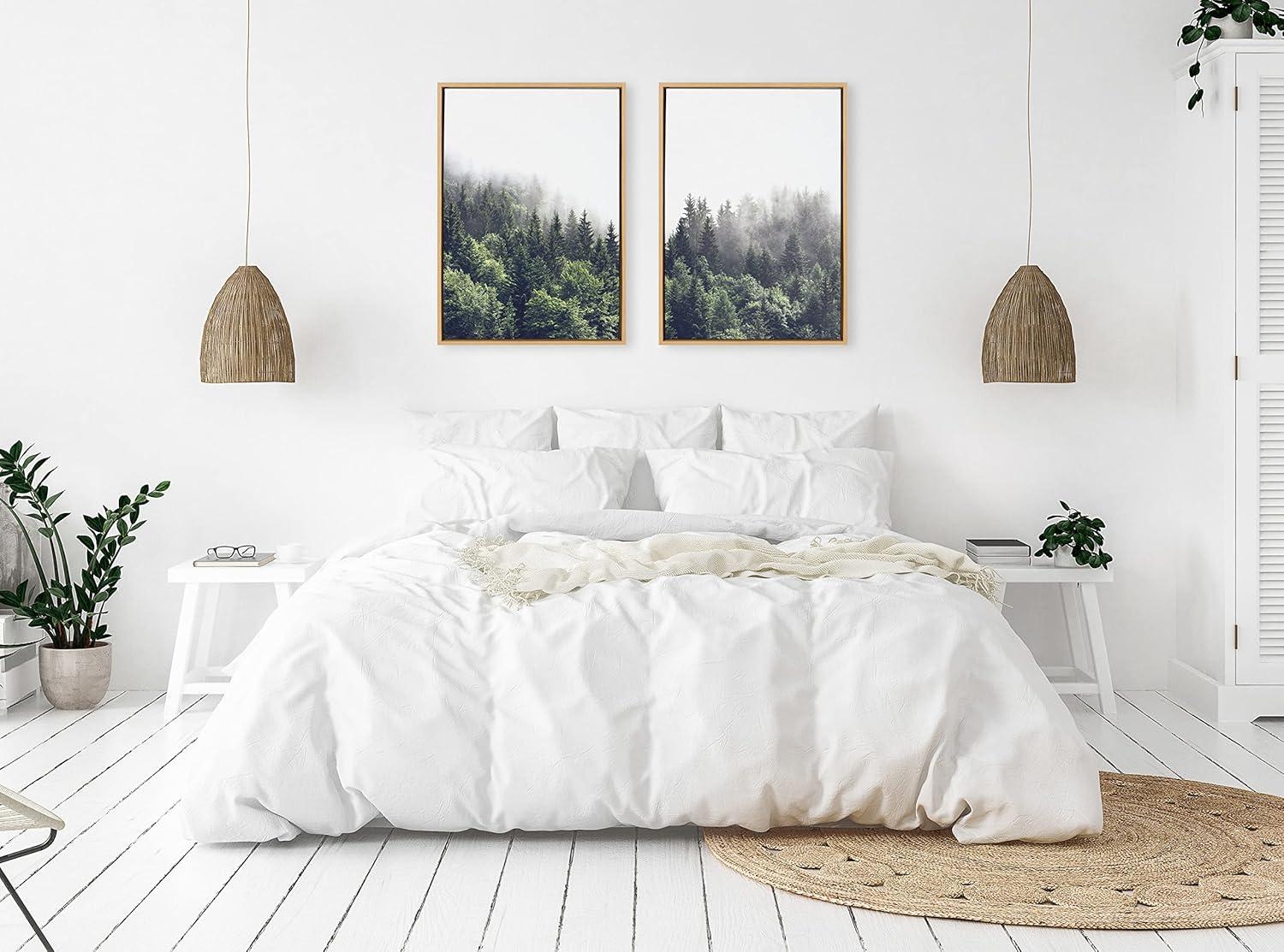 (Set of 2) 23" x 33" Sylvie Foggy Day Framed Canvas Set by Creative Bunch Natural - Kate & Laurel All Things Decor