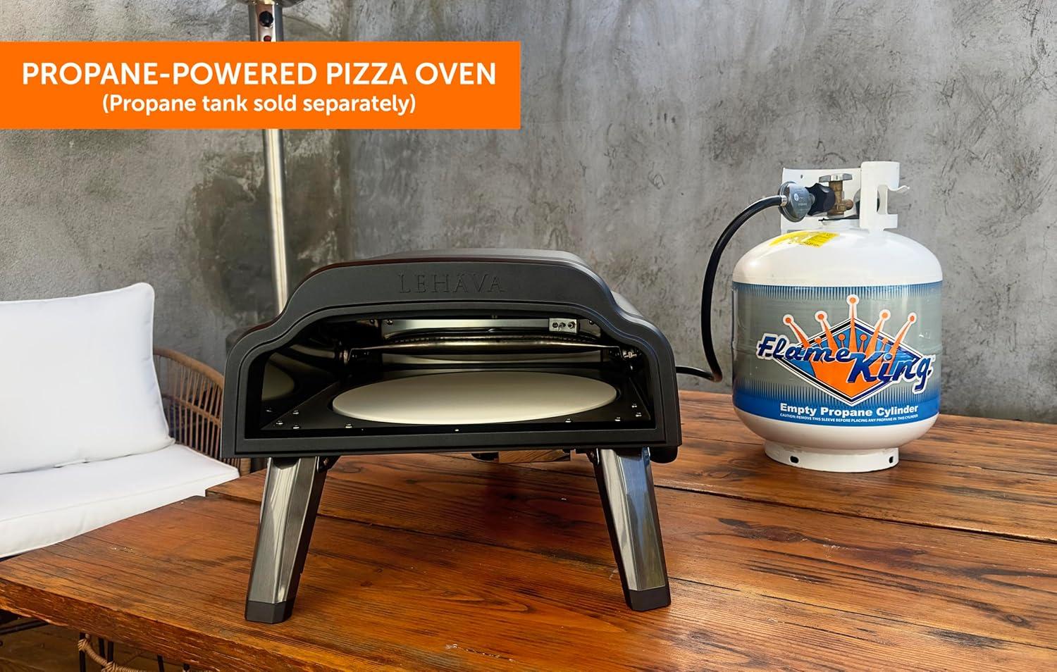 Flame King Flame King LEHAVA 14-inch Portable Outdoor Propane Pizza Oven for Camping and Outdoor Cooking
