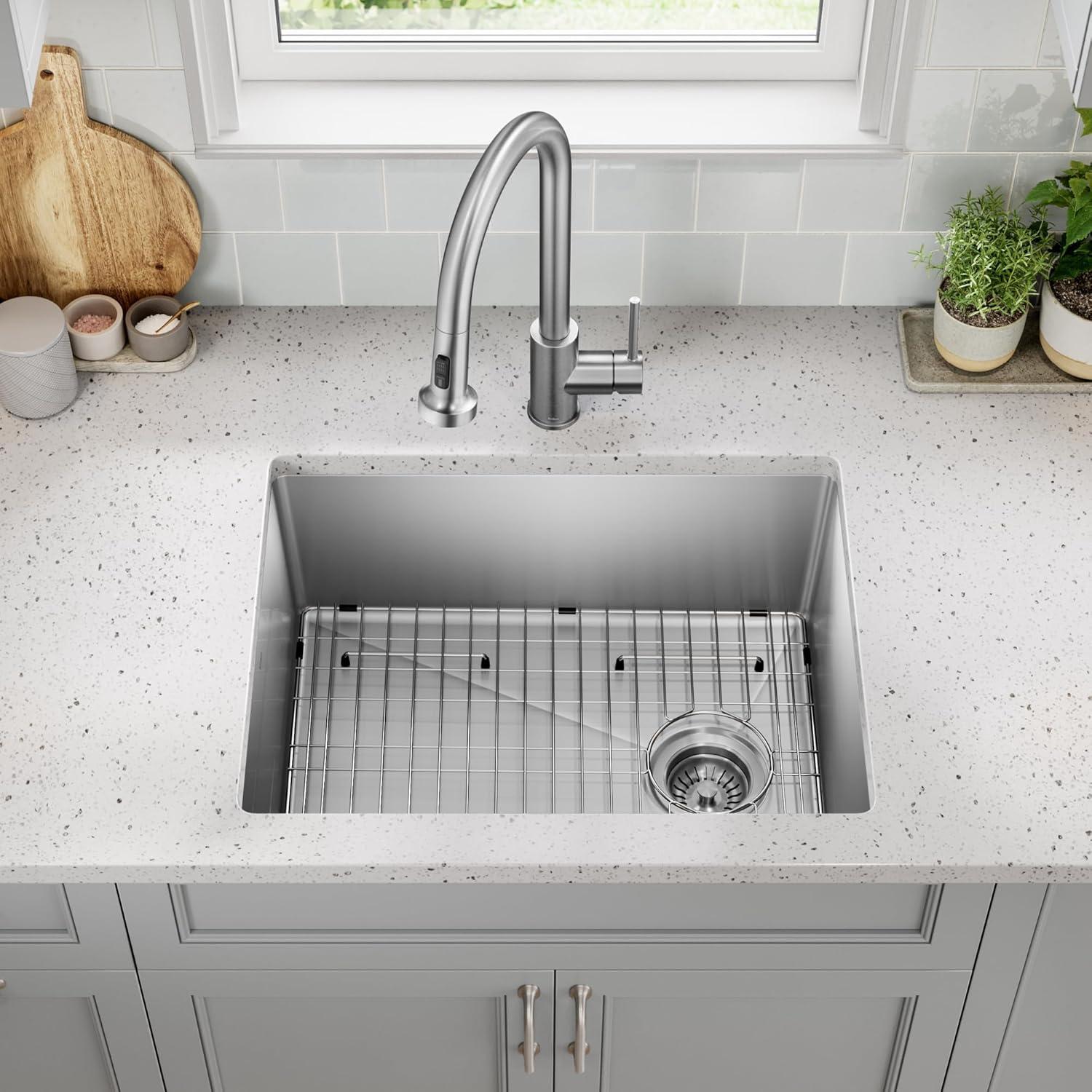 Fairlane 25-Inch Satin Stainless Steel Undermount Kitchen Sink