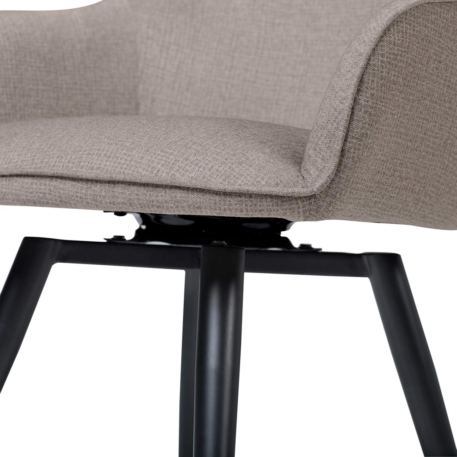 Dome Swivel Armchair Tan - Studio Designs Home: Metal Frame, Polyester Upholstery, Office Use