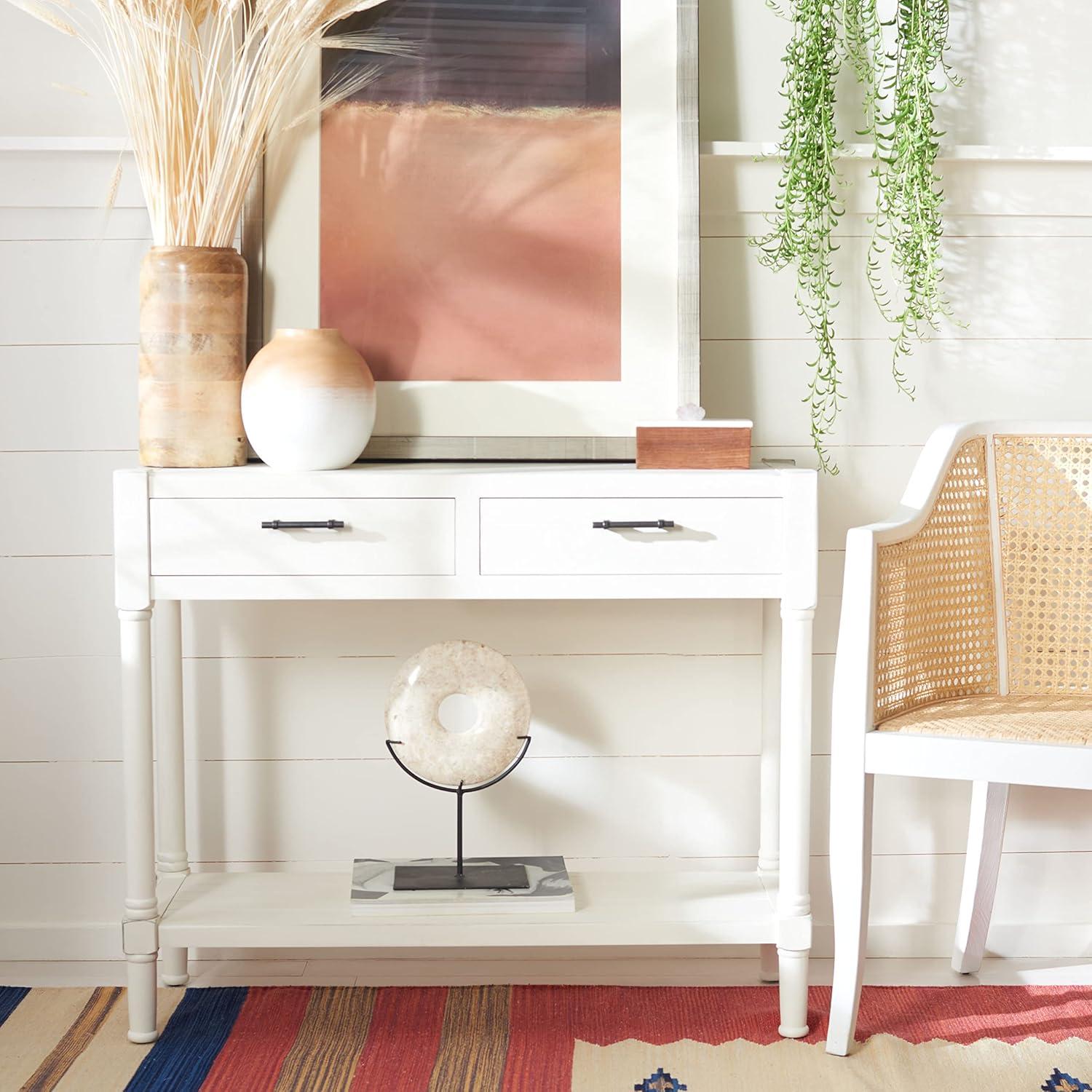 Filbert 2 Drawer Console Table - CNS5716A - Off-White - Safavieh