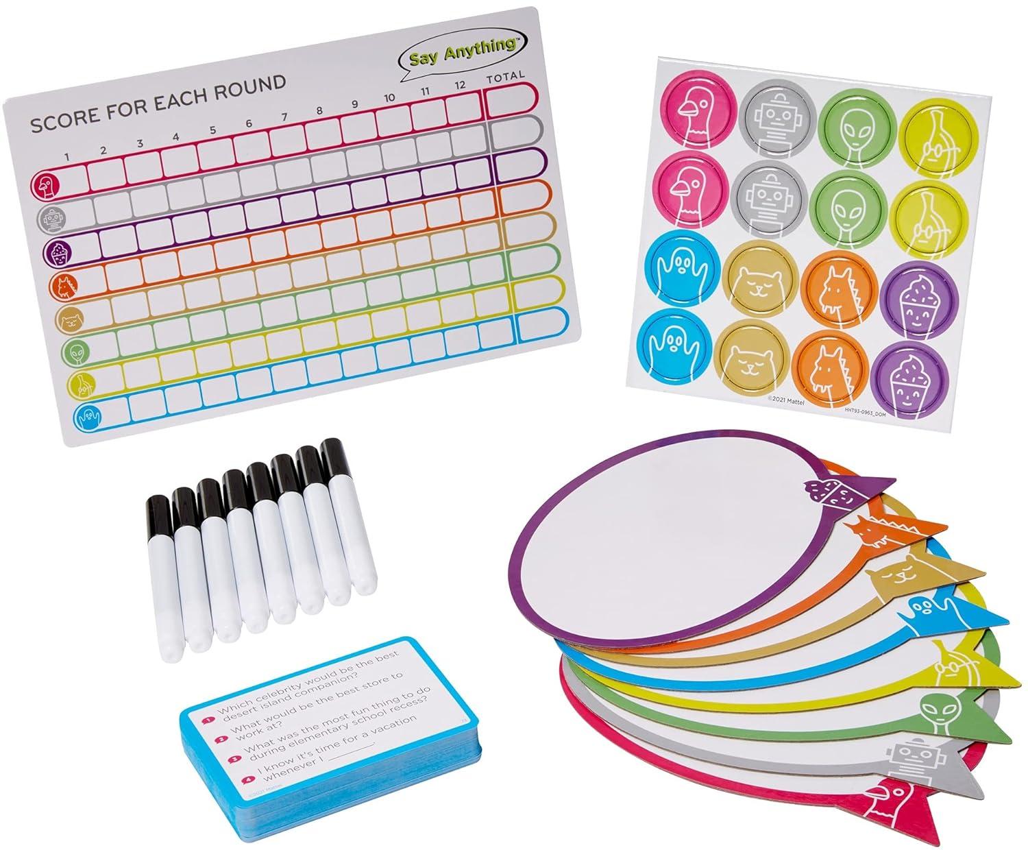 Say Anything Board Game for Adults & Teens, Party Game with Question Cards & Tokens for 4-8 Players