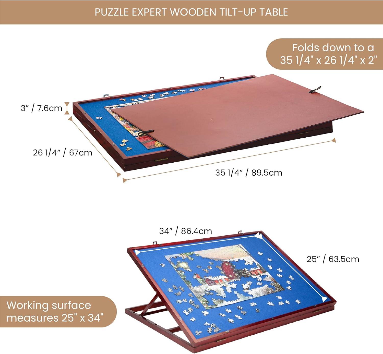 Bits and Pieces Jumbo Wooden 1500 Piece Jigsaw Puzzle Tabletop Easel