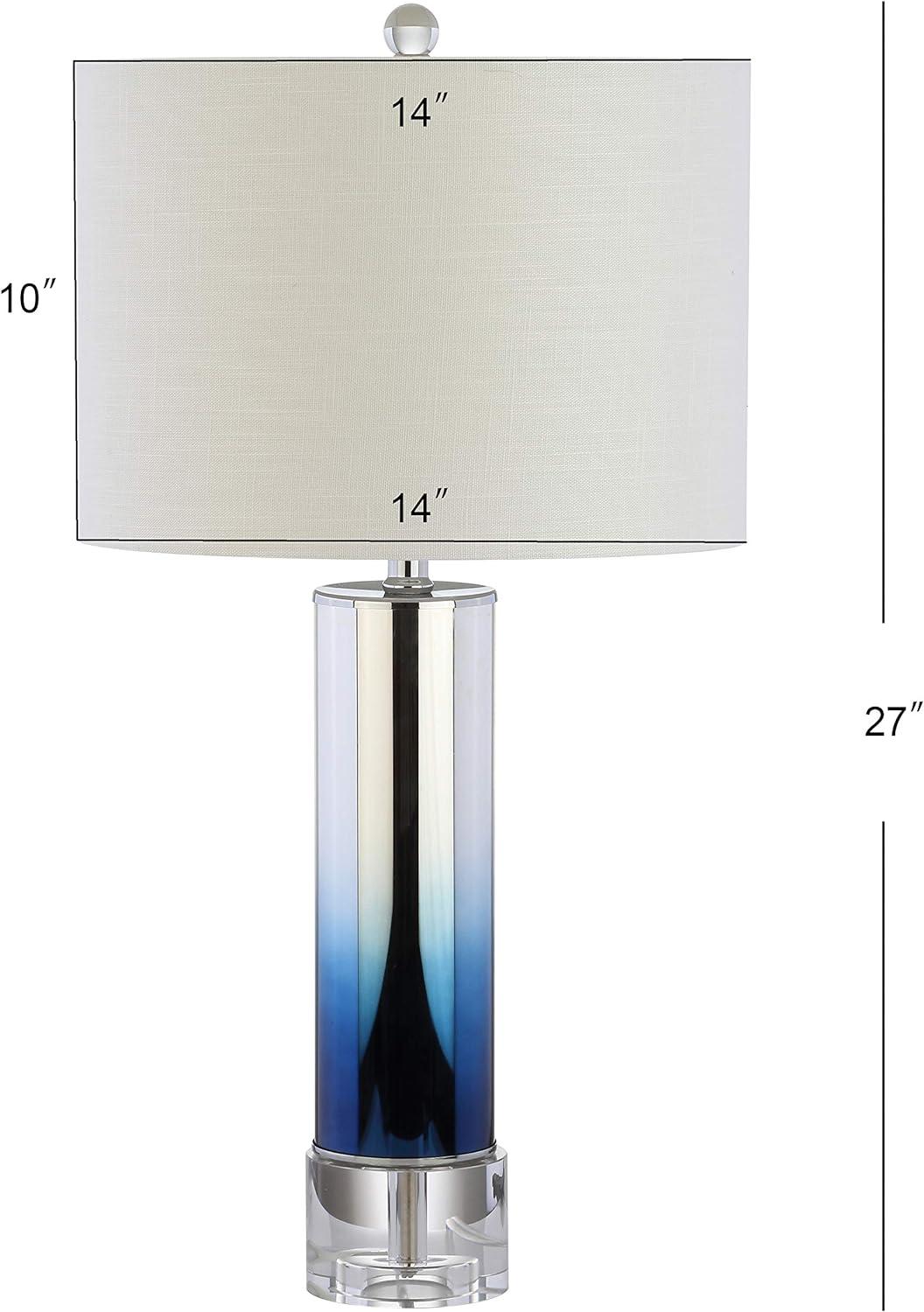 JONATHAN Y Edward Glass/Crystal LED Table Lamp