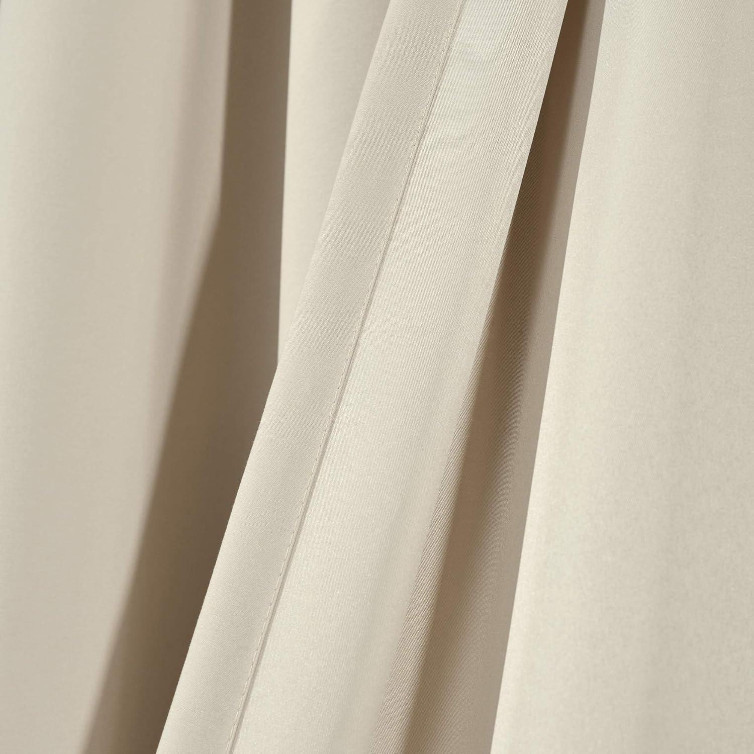 Allison Ruffle Polyester Semi Sheer Curtain Pair