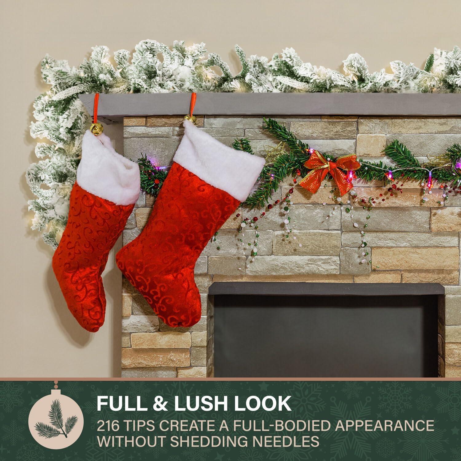 Fraser Hill Farm 108'' in. Lighted Faux Pine Garland