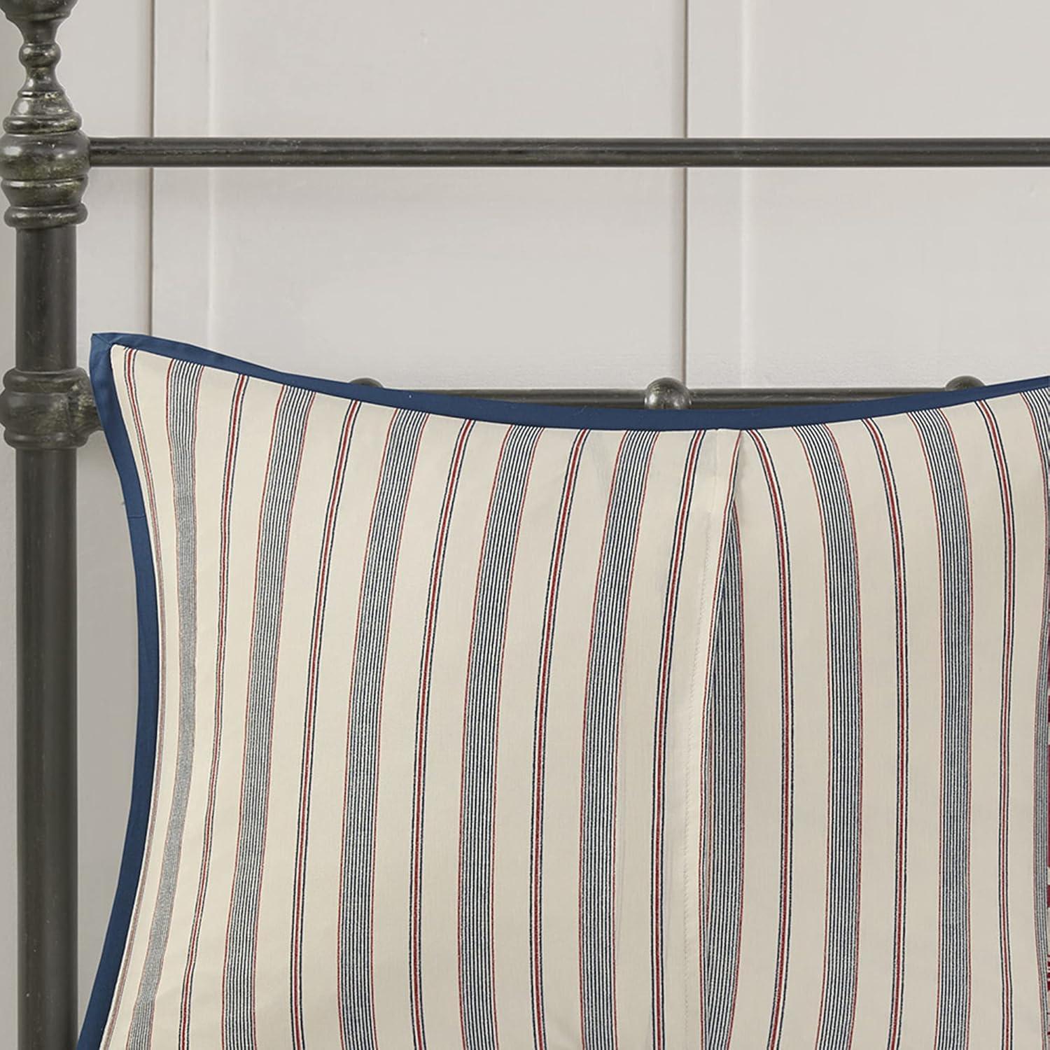 Madison Park Lucy Reversible Cotton Twill Quilt Set with Throw Pillows
