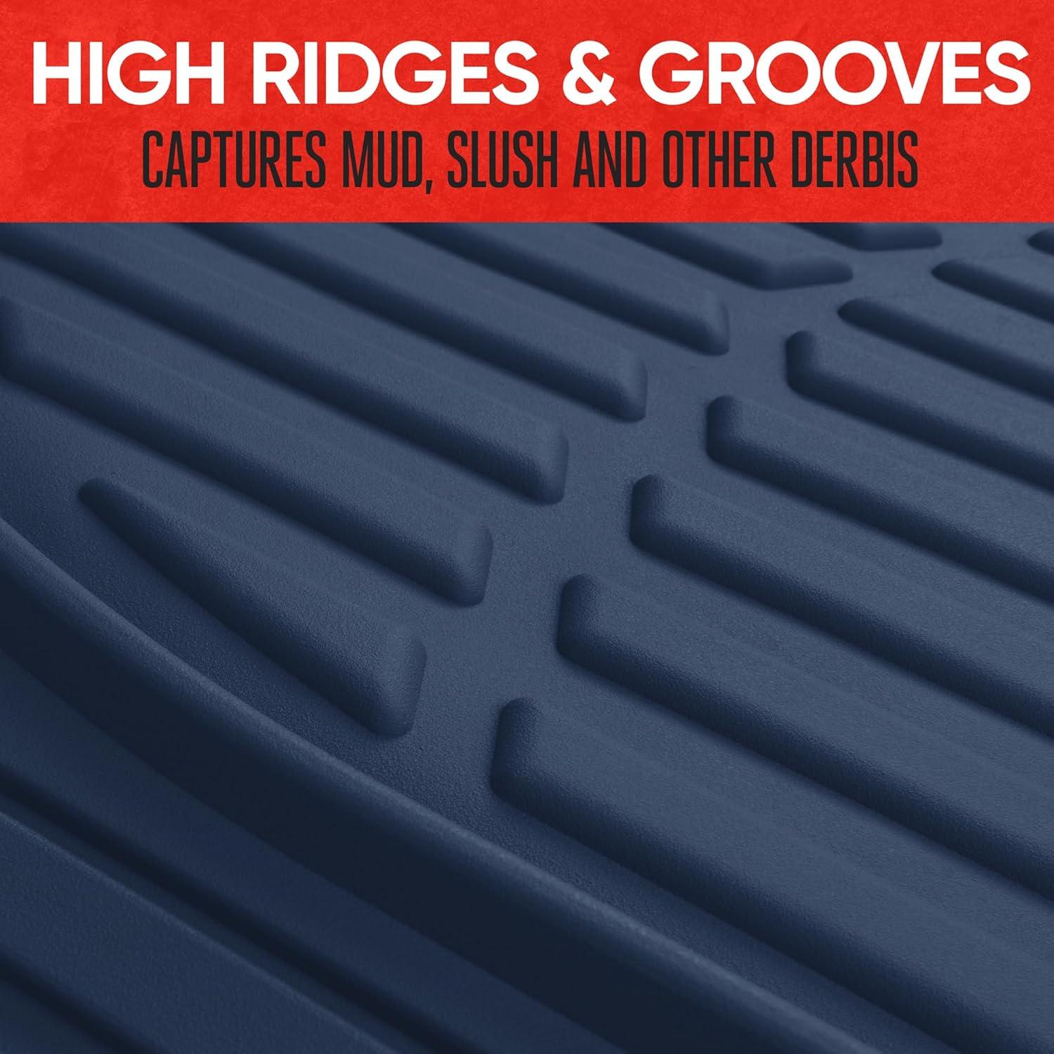 Motor Trend FlexTough Contour - Deep Dish Heavy Duty Rubber Car Floor Mats