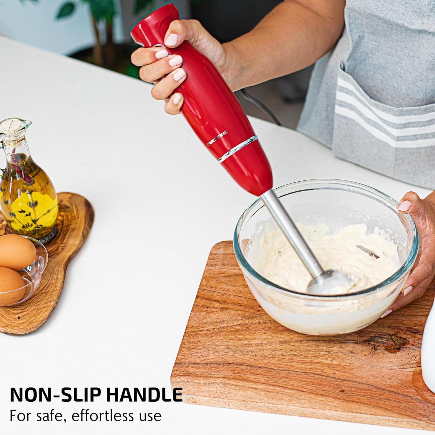 Ovente OVENTE Electric Immersion Hand Blender 300 Watt 2 Mixing Speed
