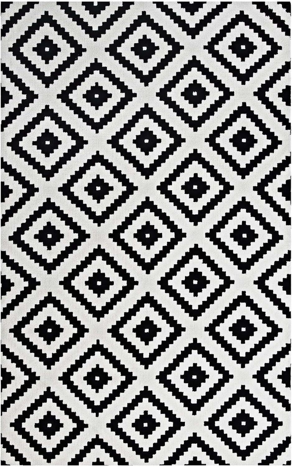 Alika Abstract Diamond Trellis Area Rug by Modway