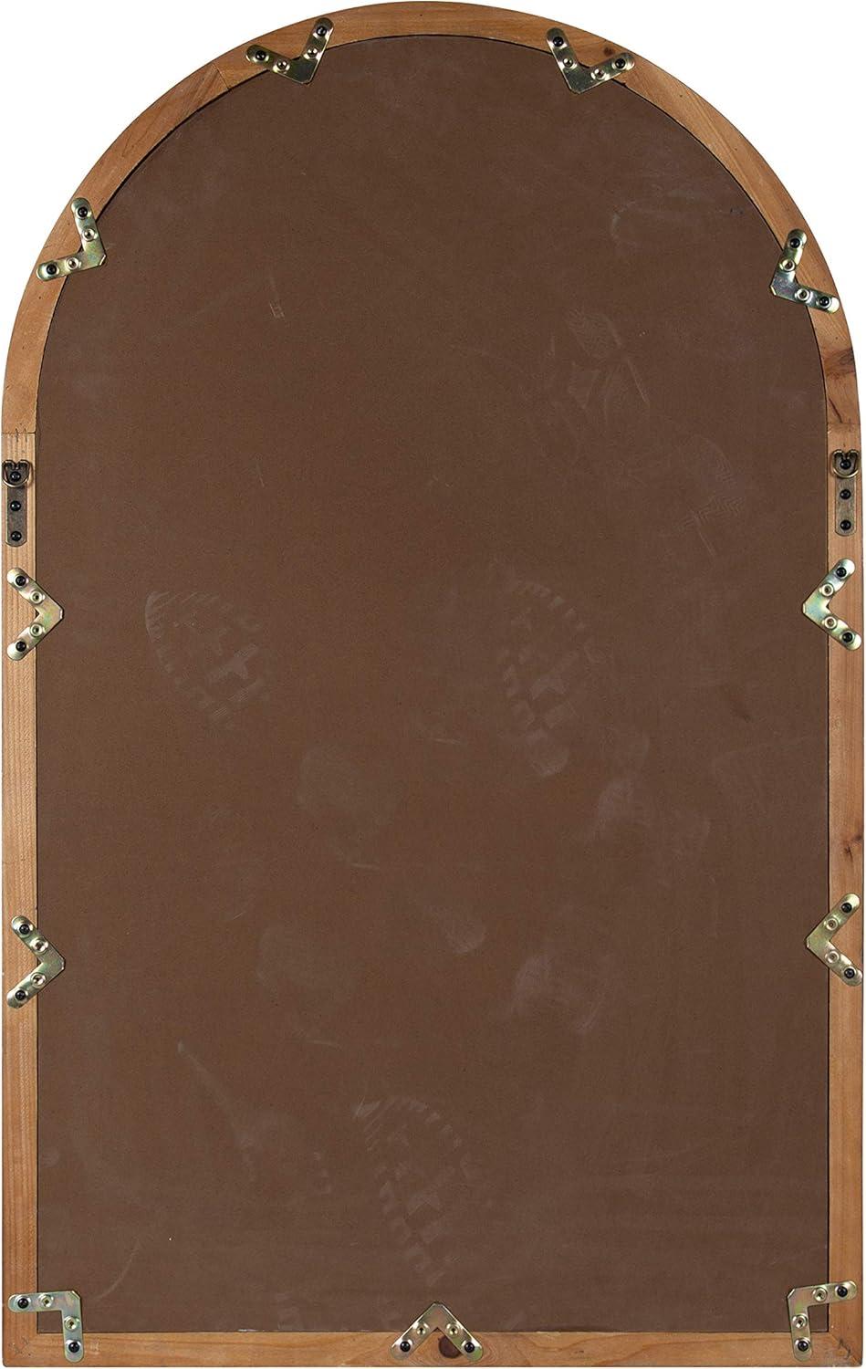 28"x44" Boldmere Arch Wall Mirror White - Kate & Laurel All Things Decor: Rustic Farmhouse Windowpane