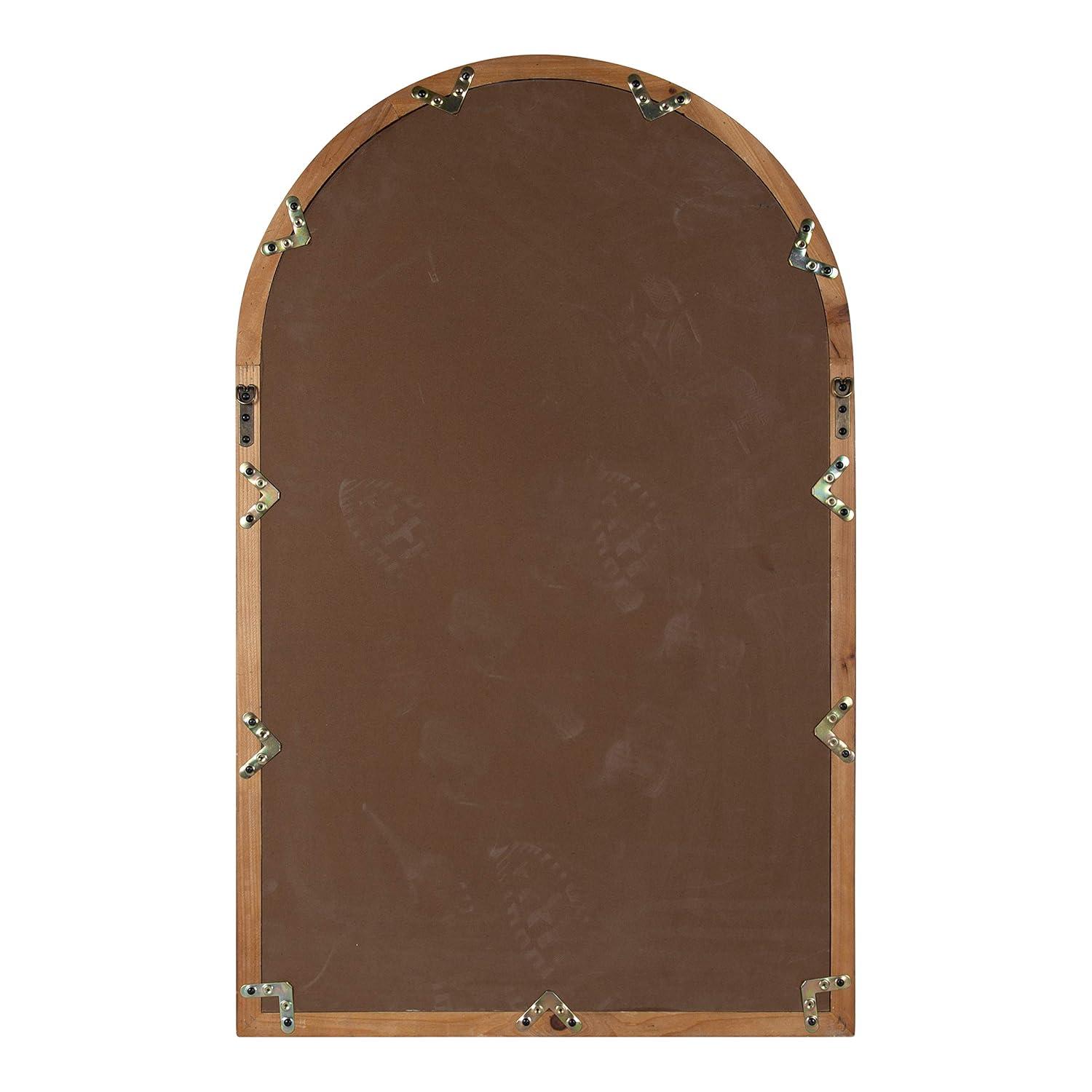 28"x44" Boldmere Arch Wall Mirror White - Kate & Laurel All Things Decor: Rustic Farmhouse Windowpane