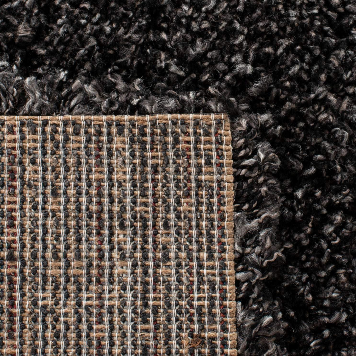 Evolution Shag EVO520 Power Loomed Area Rug - Charcoal - 5'3"x7'6" - Safavieh.