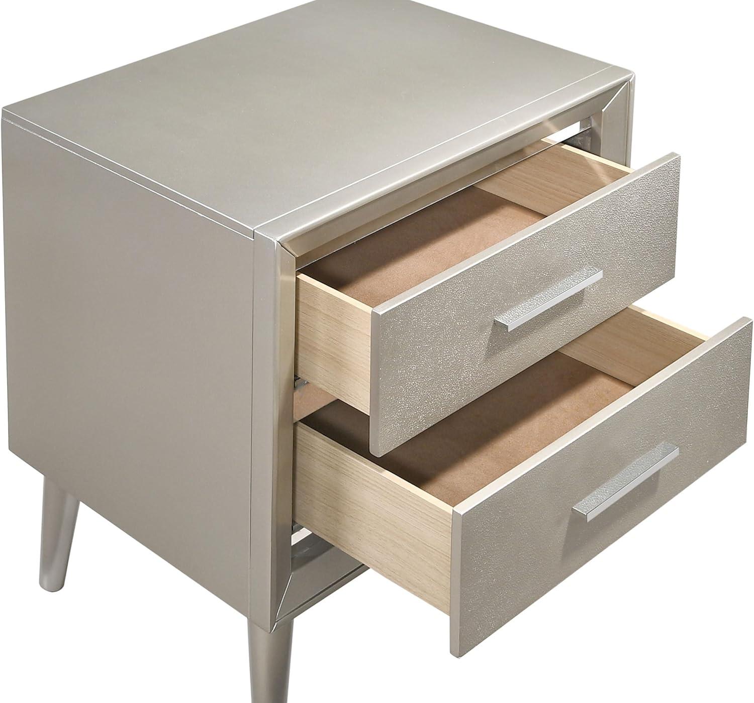 Coaster Company Metallic Sterling 2-Drawer, 23.4 inch