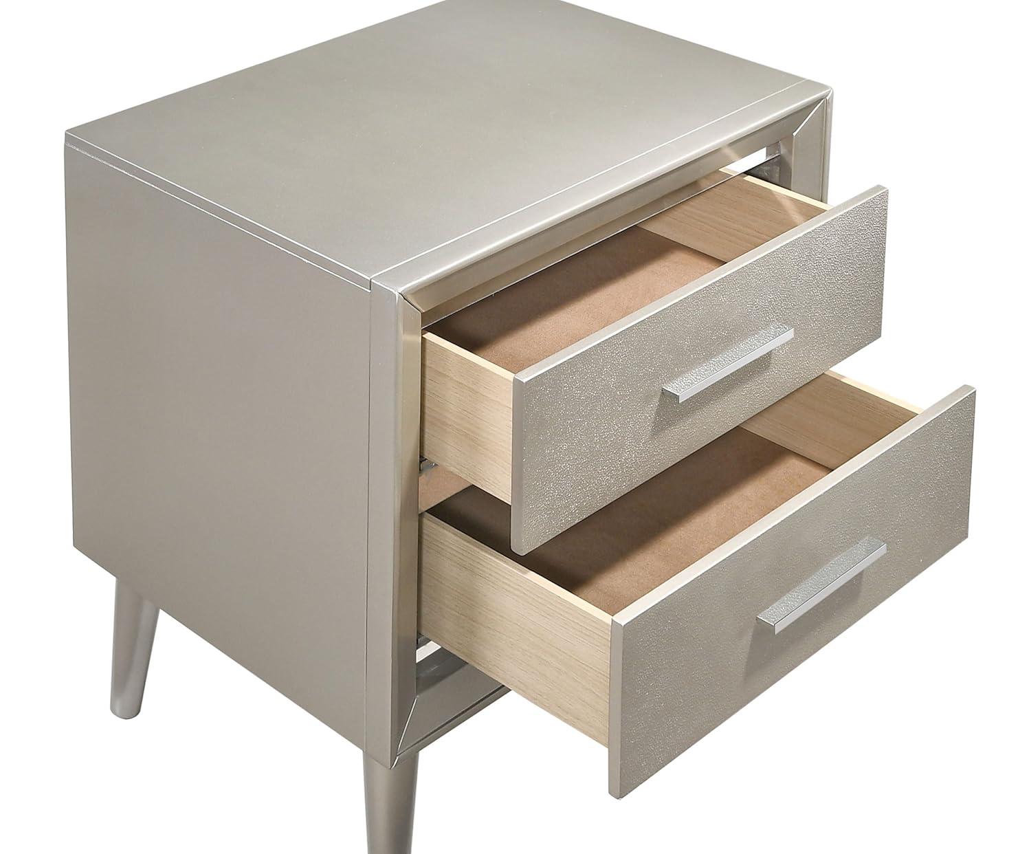 Coaster Company Metallic Sterling 2-Drawer, 23.4 inch